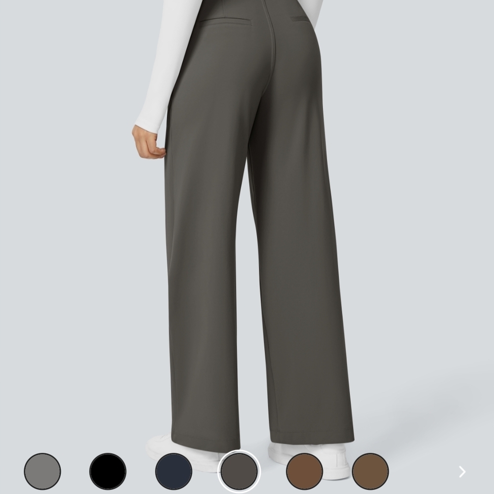 HALARA Wide-Leg Charcoal Pants